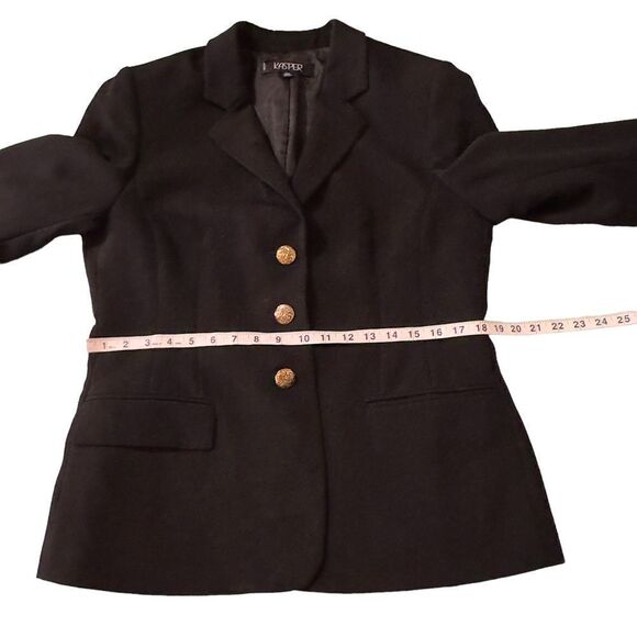 Kasper 3-Button Blazer Suit Black Size 14P - Picture 12 of 15